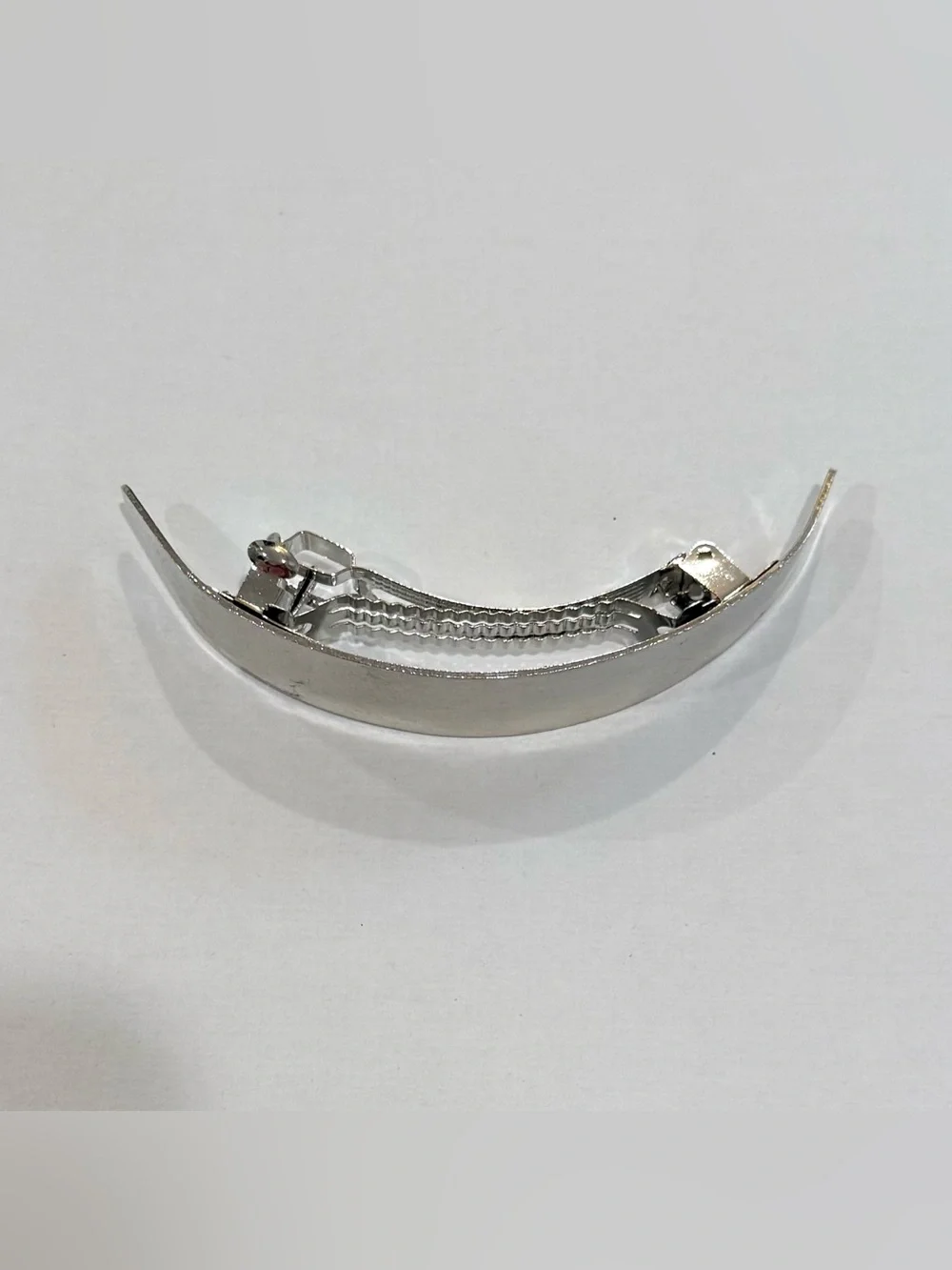 NEW hildie & jo silver half moon barrette hair clip